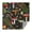 Red Mushroom Fern, variant on Colorful Mushroom Bird Black Pattern Square Tablecloth,Waterproof Square Table Cover,Wipeable Spillproof Washable Table Cover for Home Kitchen Party Decor 42"X42"(107x107cm)