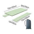 thumbnail image 3 of BUDAO00 Picnic Table Cover with Bench Covers, Washable Tablecloth for 6 Foot Rectangle Tables – 72"x30" Waterproof Elastic Fitted Checkered Camping Tablecloth for Outdoor Use (Green), 3 of 6