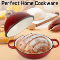 thumbnail image 5 of Enameled Cast Iron Bread Oven, 5 Qt Dutch Oven for Sourdough Bread Baking, Round Bread Oven for Bread Baking, Non-Stick Enameled Cast Iron Dutch Oven Pot with Lid, 5 of 6