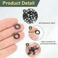 thumbnail image 4 of 100 Pcs M6 Stainless Steel Flat Washers, 11mm Outer Diameter Metal Flat Washer for Screws and Bolts, Black Finish, 4 of 5