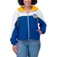 thumbnail image 4 of Women's WEAR by Erin Andrews Royal Pitt Panthers Color-Block Full-Zip Hoodie, 4 of 5