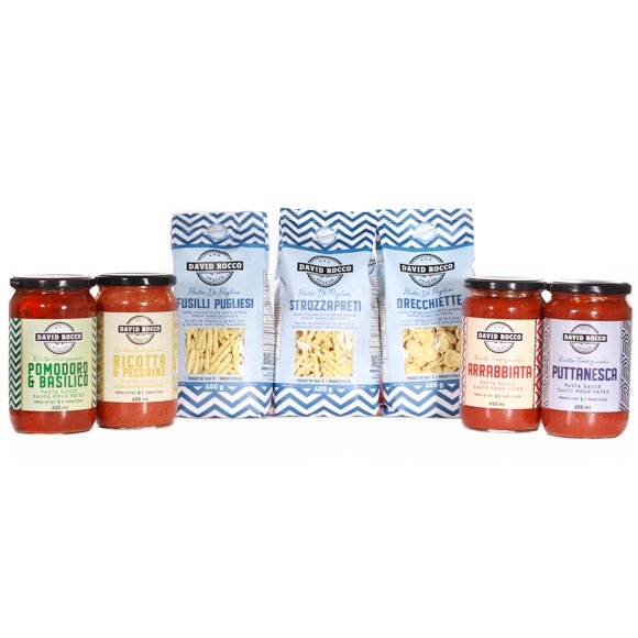 David Rocco Full Pasta & Sauce 7 PC Collection Bundle