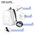 thumbnail image 3 of Honeii White Print Canvas Backpack for School & Outdoor,Laptop Excursion Backpack,Notebook School Bookbag For Men Women,for Work, Travel, and Everyday Use-Small, 3 of 5