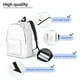 thumbnail image 3 of Balery White Mochila Clásica Impresa Básica para Viaje, Mochila Escolar Resistente al Agua, Mochila de Lona con Correas Ajustables-Small, 3 of 5