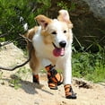 thumbnail image 2 of GASTROPOD 4Pcs Dog Shoes Reflective Double Strap Dog Boots & Paw Protectors Soft Rubber Sole Water-Resistant Paw Protectors Dog Boots for Winter 6.0x8.5cm,Orange, 2 of 4