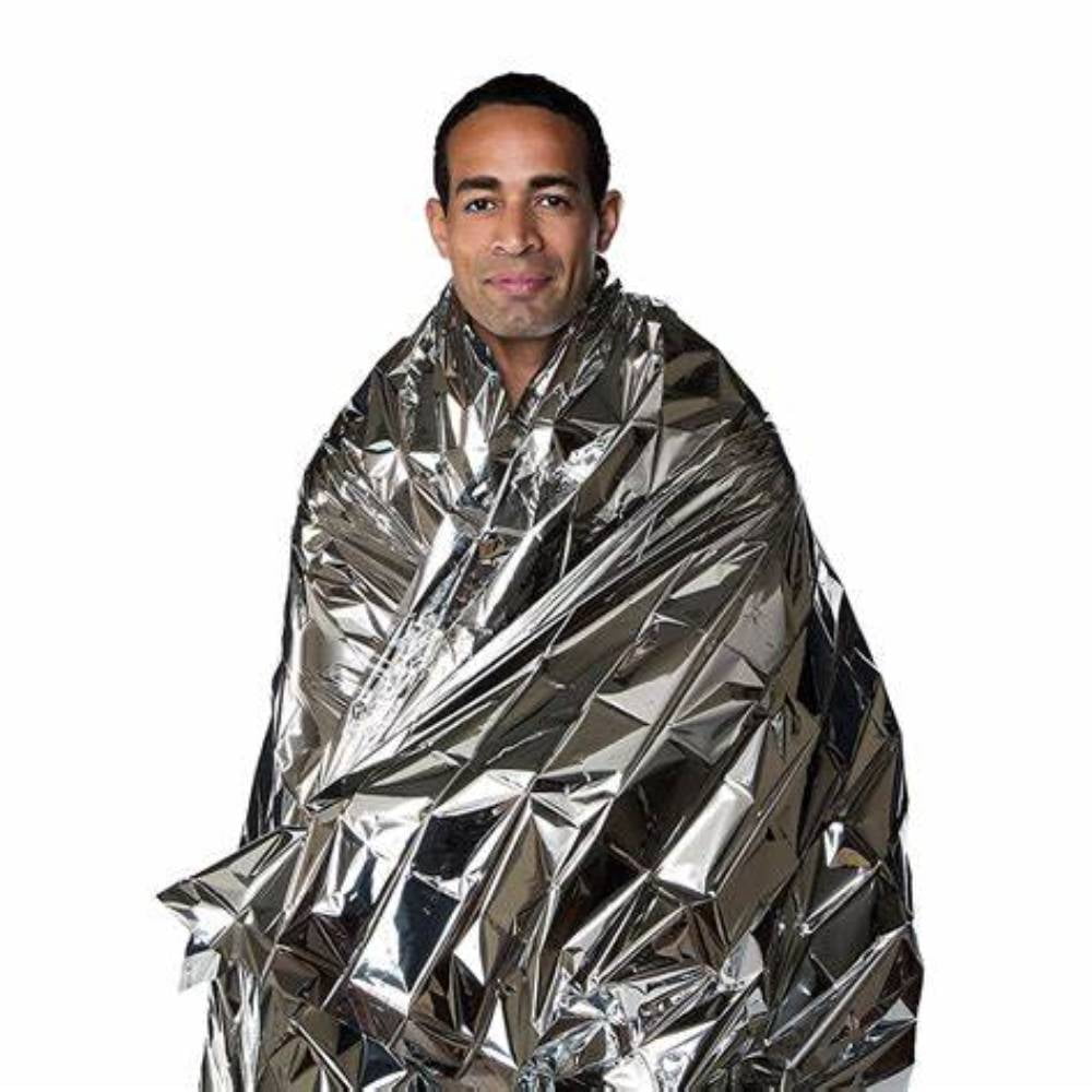 Emergency Mylar Thermal Blankets - Space Blanket Survival Kit Camping Blanket (40-Pack). Perfect for Outdoors, Hiking, Survival, Bug Out Bag，Marathons, or First Aid