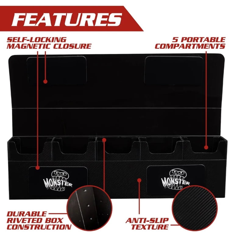 Monster Blue Hydra Trading Card Case - Magnetic Closure, Removable