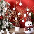thumbnail image 4 of 24 Pieces 30 x 30 mm Mini Size Christmas Baubles, Silver Gold Christmas Tree Decorations with Plastic Ornaments (White), 4 of 7