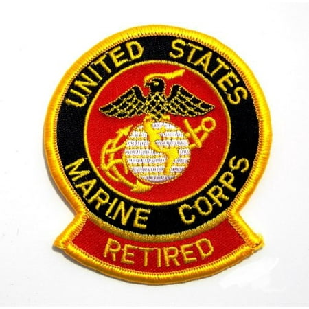 Usmc Military Patch - Marine Corps Retired USMC Semper Fi Embroidered Military Patch AKPM102