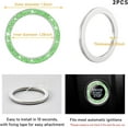 2 PCS Bling Crystal Double Rhinestone Car Engine Start Decoration Ring