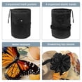 thumbnail image 3 of PhooArto Travel Cosmetic Bags Barrel Makeup Bag, Multifunctional Toiletry Bucket Bags Round Organizer Storage Pocket, Flowers with Butterflies Painting, 3 of 6