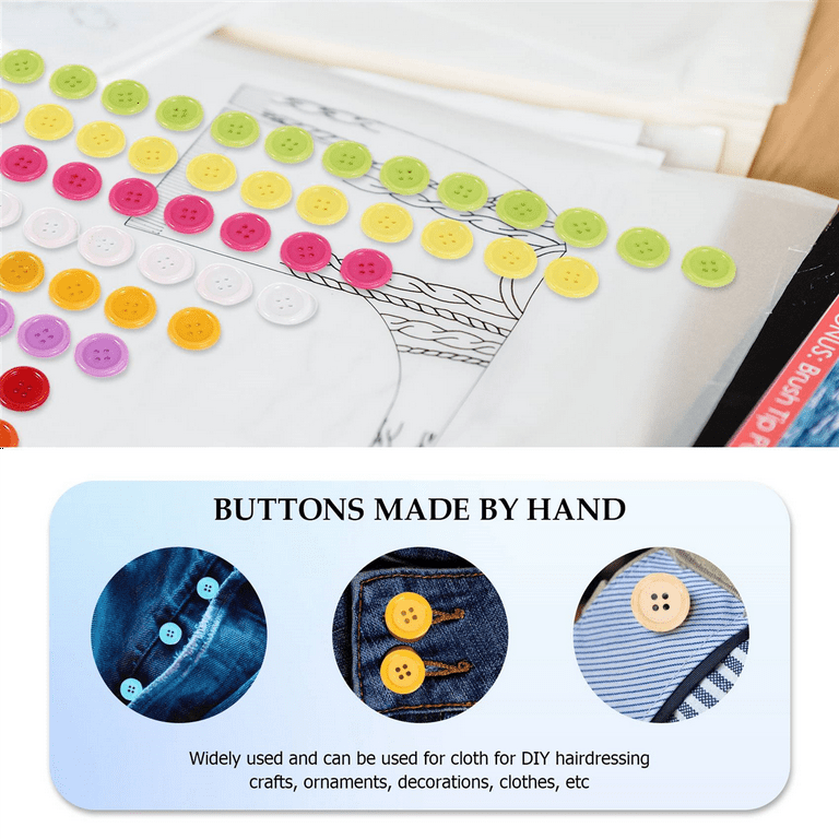 DIY random color Set of 100 sewing buttons Craft for kids DIY toys,  Plastic, Random Color, 20mm 