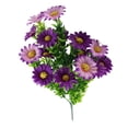 thumbnail image 2 of 1Pc Artificial Daisies Flowers Silk,Cemetery Flower,Plastic Memorial Bouquet for Hanging Window Box Home Table Centerpieces Decor,Artificial Flowers Fake Daisies for Wedding Party,Purple,14.17", 2 of 7