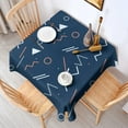 thumbnail image 6 of Christmas Square Tablecloth 42x42 Inch – Waterproof Polyester Printed Table Cover, Wrinkle Resistant & Washable for Kitchen Dining Picnic Party Decor, Single-v4-15, White, 6 of 6