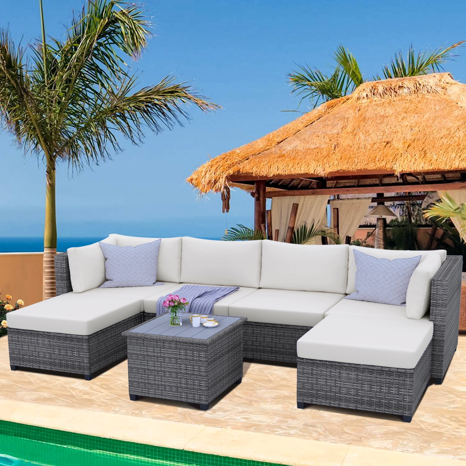 Details about   UV Heavy Duty Garden Patio Furniture Table Cover for Rattan Table Set Outdoor UK 