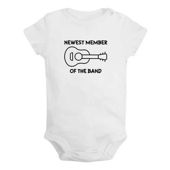 iDzn Newest Member Of The Band Funny Rompers For Babies, Newborn Baby Unisex Bodysuits, Infant Jumpsuits, Toddler 0-24 Months Kids One-Piece Oufits