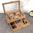 thumbnail image 2 of Sfugno 10 Slot Rustic Wooden Watch Box Organizer for Men with Removable Pillows, 2 of 6