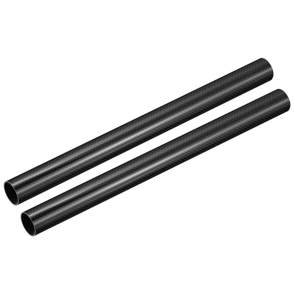 Uxcell Carbon Fiber Tubes, 500mm x 40mm x 37mm 3K Hollow Carbon Wrapped Tubing Round for Quadcopter Pack of 2