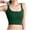 Green, variant on lmcalzta Womens Crop Camisole Tank Tops Square Neck Slim Fitting Spaghetti Strap Cami Undershirts