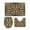 color, variant on Brown Leopard Print Bathroom Rugs Set 3 Piece with Non-Slip Bath Rugs Toilet Lid Cover U-Shaped Contour Toilet Mat Rustic
