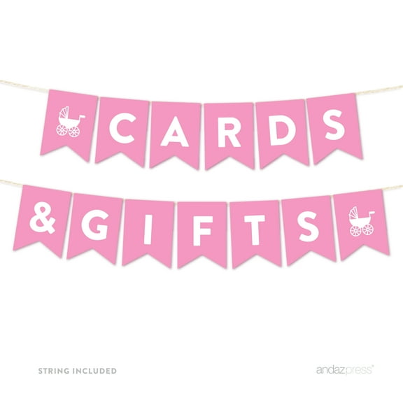 Cards & Gifts Pink Girl Baby Shower Hanging Pennant Garland Party Banner
