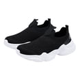 thumbnail image 4 of LYHaoo Boys Breathable Mesh Sneakers Lightweight Barefoot Slip-On Walking Shoes For Kids Outdoor Running,Black,Sizes 12(7.09") Little Kid, 4 of 7
