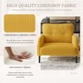 thumbnail image 7 of Modern Accent Chair,Armchair,Corduroy Fabric Sofa Chairs,Upholstered Armchair for Living Room,Bedroom,Office,Yellow, 7 of 7