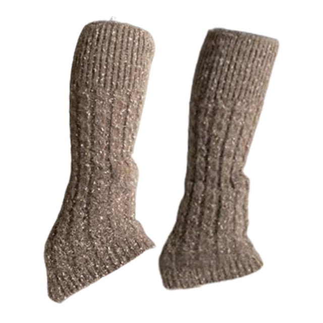 Calentadores de piernas de patinaje sobre hielo tejido tejido de piernas largas portátiles moderna decoración cómoda mantenga calcetines calientes