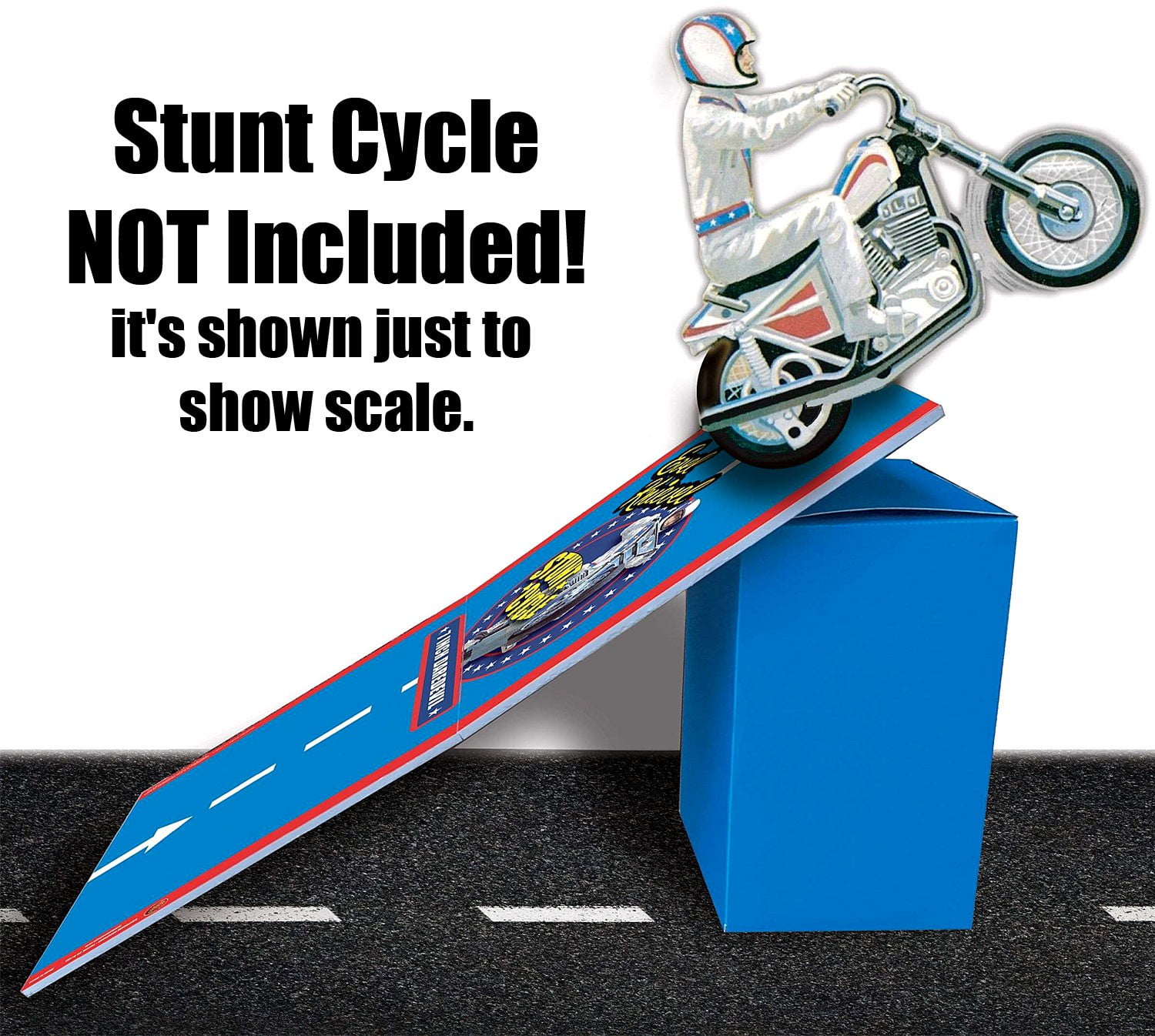 Evel Knievel Stunt Cycle Display Stand; NO KICKSTAND SOLUTION 