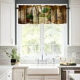 thumbnail image 4 of Scenery Italian Valance Curtain Landscape from Door Antique Style Stone Village Tuscany Italian Valley,Short Curtain Valances for Kitchen Living Room Farmhouse with Rod Pocket, 1 Panel 54X18 Inches, 4 of 6