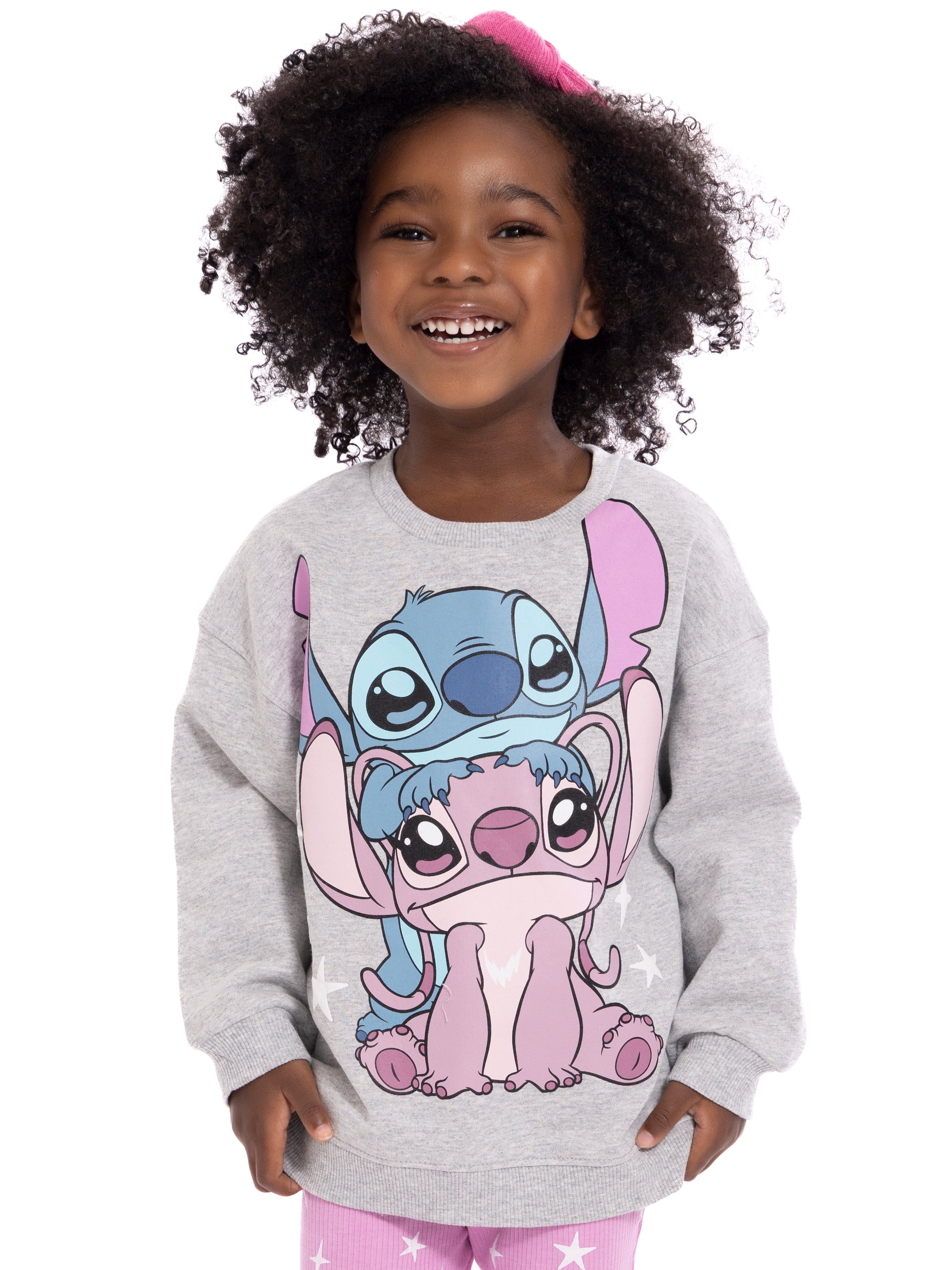 Stitch Toddler Girls Graphic Crewneck Sweatshirt and Flare Leggings Set, 2 Piece, Sizes 12M-5T