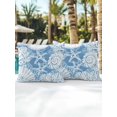 thumbnail image 4 of Outdoor Pillows Waterproof, Light Blue Starfish Coastal Throw Pillows with Inserts Included, Summer Coral Shell Beach Nautical Indoor Outdoor Decorative Lumbar Pillow for Bed/Couch 18"x18", 2Pcs, 4 of 8