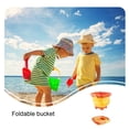 thumbnail image 3 of Bewildely Camping senderismo portátil niños cubo de agua niños playa jardín parque infantil cubos de arena plegables de gran capacidad Juegos de césped Amarillo Bewildely FN012302-01, 3 of 6