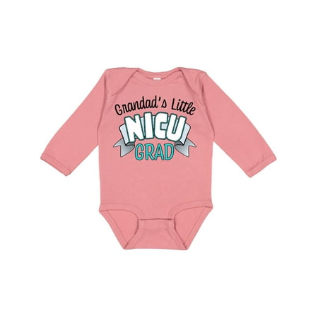 

Inktastic Grandad s Little Nicu Grad in Blue with Banner Gift Baby Boy or Baby Girl Long Sleeve Bodysuit