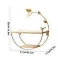 thumbnail image 3 of Wall Mounted Shelf, Decorative Storage Rack with Gold Finish, Iron Material for Living Room or Bathroom Organization,Vsgery, 3 of 8