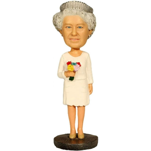 Estatua de la reina Isabel, recuerdo del jubileo de platino de la reina Isabel, decoración de mesa del 70 cumpleaños de Su Majestad la Reina, estatua de resina oscilante