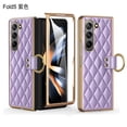 thumbnail image 2 of High quality phone case suitable for Samsung Z fold5 fashion electroplating ring bracket phone leather cover, 2 of 10