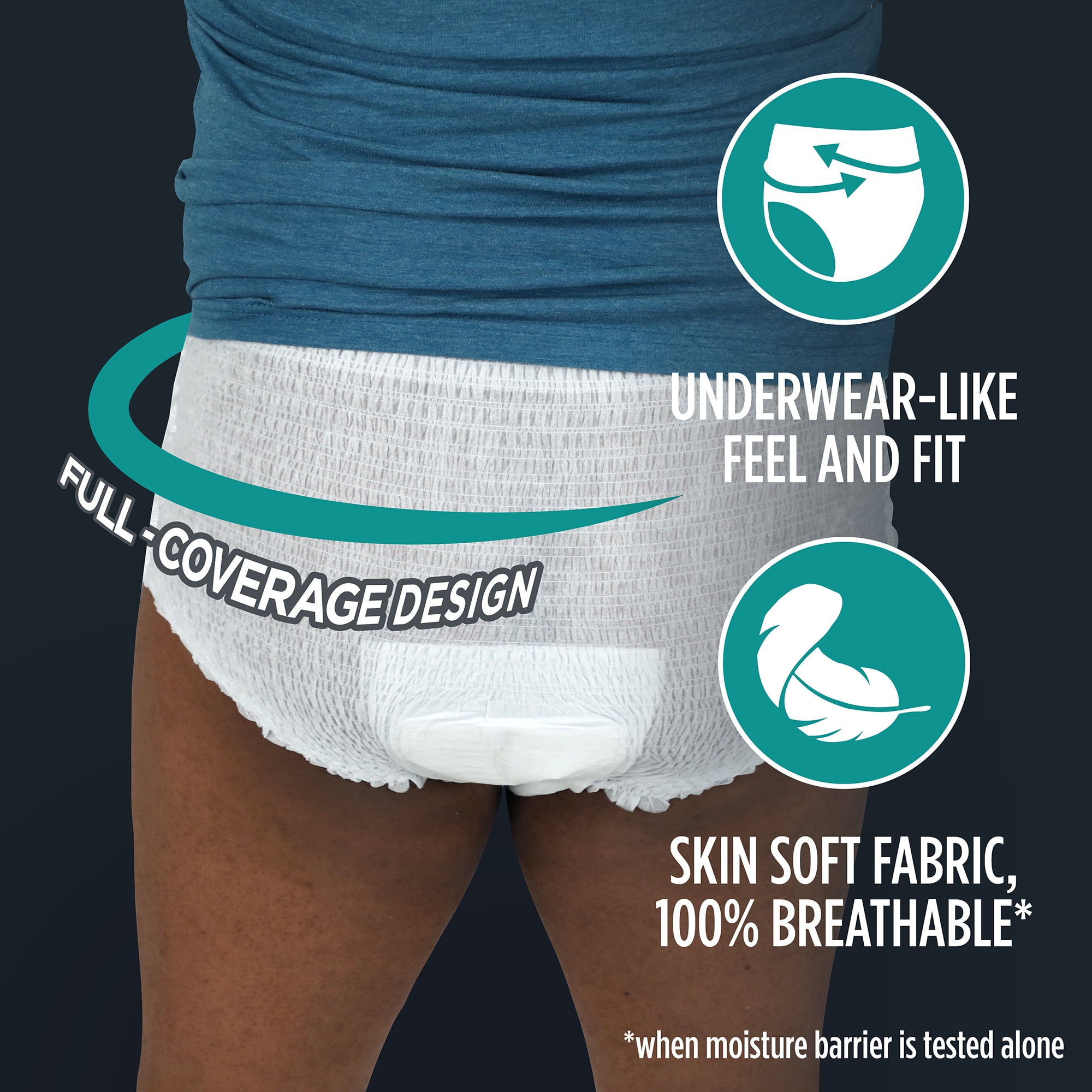 (2 pack) Assurance Men's Overnight Incontinence Underwear, S/M, Ultimate Absorbency, 16 Count