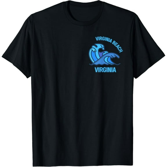 Graphic Virginia Beach Virginia Pocket Wave Souvenir T-Shirt
