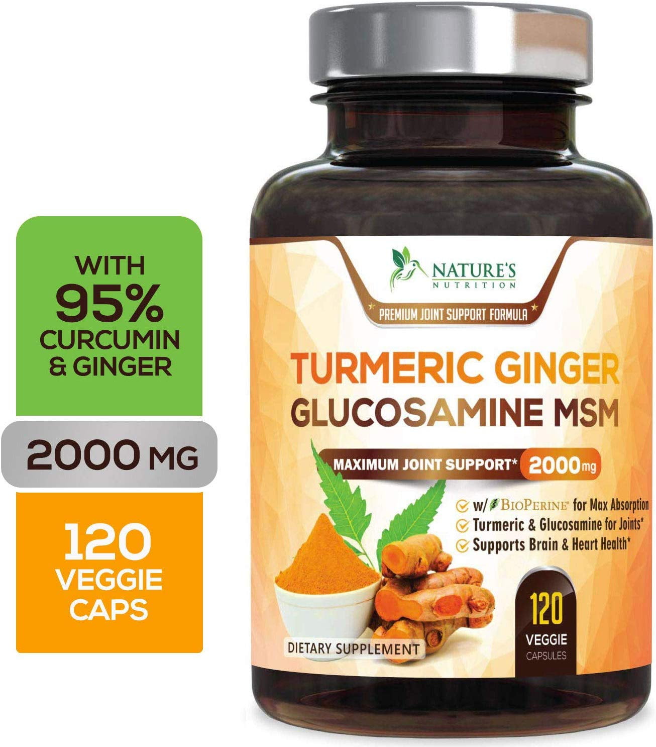 Turmeric Curcumin with Ginger Glucosamine & MSM, AntiInflammatory
