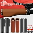thumbnail image 2 of MOTSUV Bicycle Handlebars Cover Shock-absorbing Retro Casual Universal Hand-sewn Handlebars PU Leather Cowhide MTB Cycling Grips, 2 of 7
