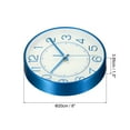 thumbnail image 2 of Uxcell 8 inch Wall Clock Battery Operated Silent Non Ticking Round Modern Clock, Blue, 2 of 6