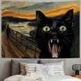 thumbnail image 2 of Orinice Cute Cat Tapestry Wall Hanging Unique Style Graphic Tapestries Home Wall Decor Art for Living Room Bedroom Apartment Farmhouse Dorm Mother's Day Home Wall Decor Art 60x50inch, 2 of 6