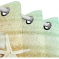 thumbnail image 4 of Room Darkening Window Curtains Drapes Shells and Starfish On Beach Water Thermal Insulated Grommet Blackout Curtains 84x55 in 2 Panels for Bedroom Living Room, 4 of 6