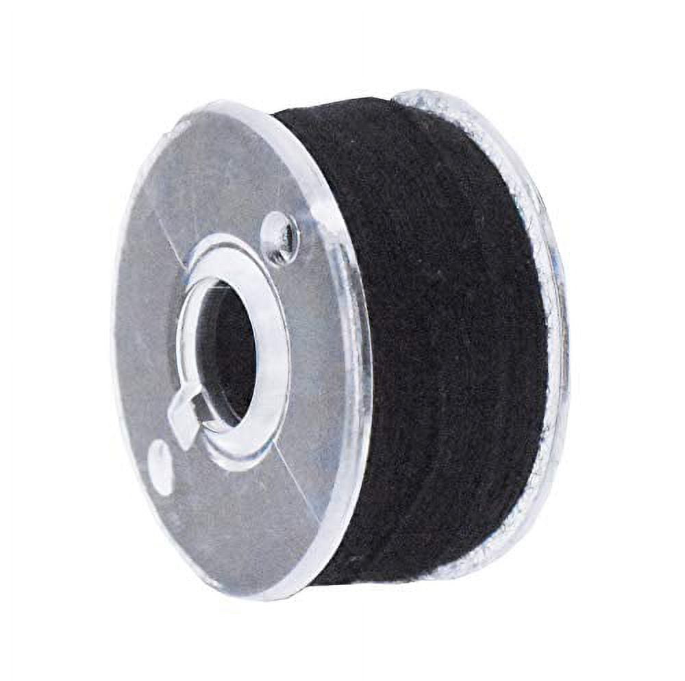 Mandala Crafts Prewound Bobbin Thread for Singer Kenmore Bernina Brother Janome Embroidery and Sewing Machine Class 15 SA156 144 PCs 60/2 Black