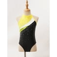 thumbnail image 4 of ZDHoor Girls Shiny Sleeveless Gymnastic Leotards with Hair Band Set Ballet Dance Unitard Yellow 6, 4 of 6