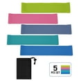 thumbnail image 2 of Graflsoa 5-Piece Resistance Band Set with Carry Bag (Yellow, Pink, Grey, Dark Green, Blue) - Various Resistance Levels & Sizes Included, 2 of 6
