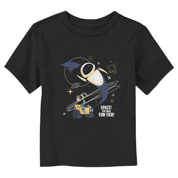 Wall-E Space the Final Fun-Tier Distressed  Graphic T-Shirt