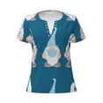 thumbnail image 4 of Wukai Nurse Doctor Gnomes Casual V-Neck Graphic Tees for Women: Lightweight and Breathable Summer Tops with Stylish Design-Medium, 4 of 8