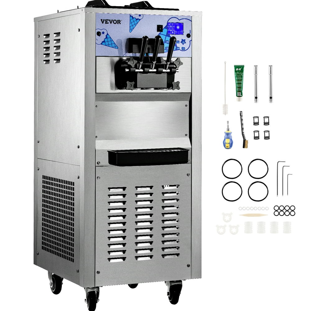 Vevor Commercial Ice Cream Machine Soft Serve Machine 3 Flavors Ice